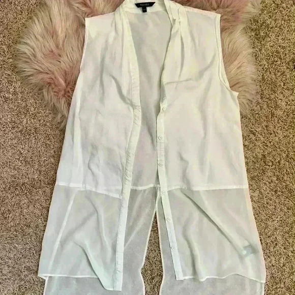 RW&Co. | White sleeveless blouse vest size medium - Picture 1 of 3